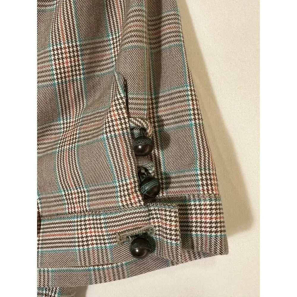 Lucca Blu Women's Herringbone Tweed Jacket/Skirt Set Lace Applique Size 4 Lined - Picture 6 of 11